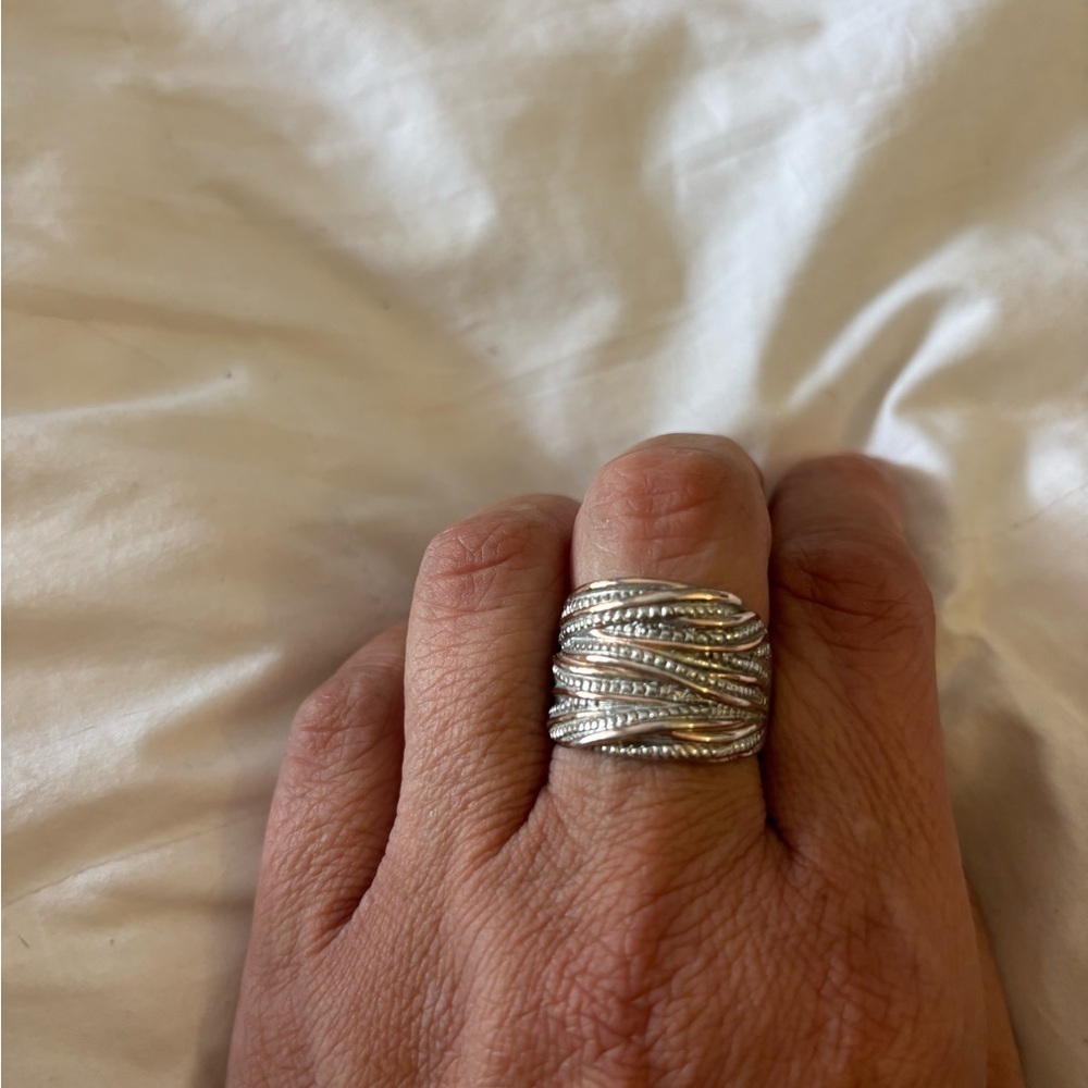 Elegant Rose Gold and Silver color Women's Ring Size 9